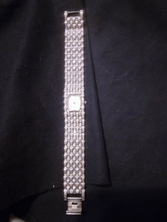 Suzanne Somers Crystal Pavé Watch Mother of Pearl Dial Silver Tone main image 5